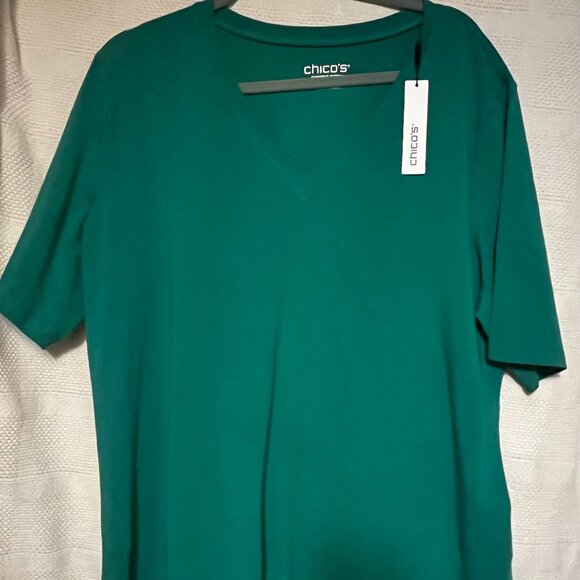 Brand New! Chico's Elbow-Sleeve Perfect Tee Size 4 / US Size - Picture 1 of 3